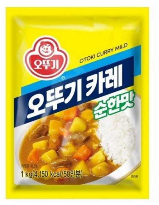 [청년푸드] 오뚜기카레 순한맛 1kg 과립형, 1개