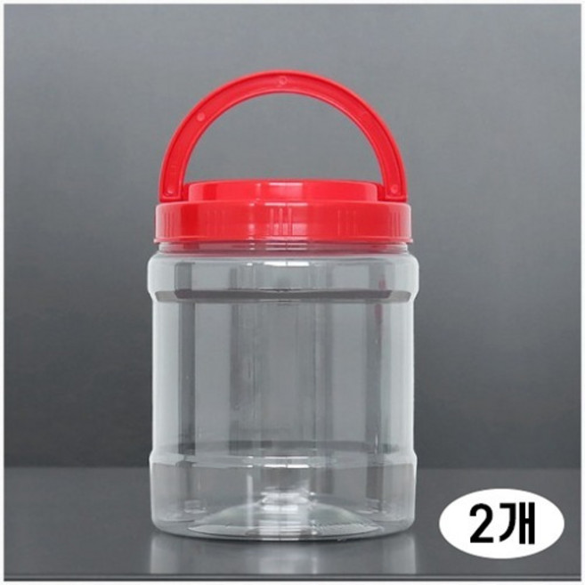 페트저장용기 1.65L 광구 술통 매실청 담금주, 2개