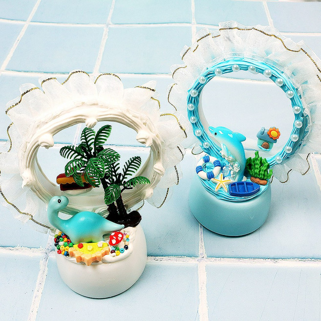 DIY 생크림 무드등 만들기 크림 클레이 꾸미기 세트 돌고래 공룡 데코덴 무드등