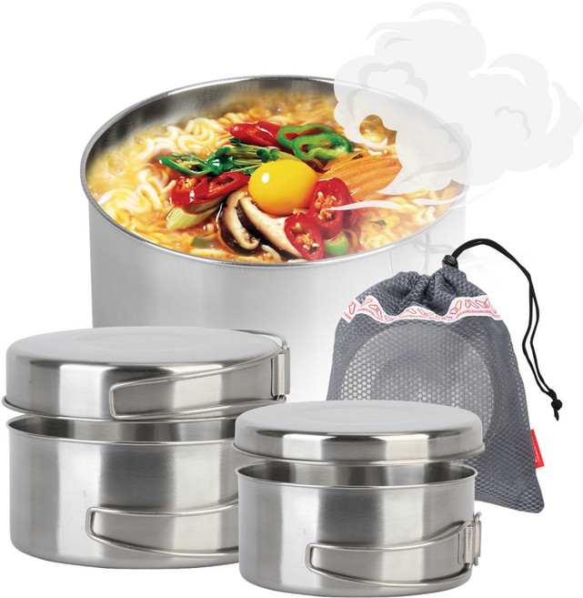 미니코펠 4P 캠핑 백패킹 낚시 식기 취사도구 라면코펠, 1개