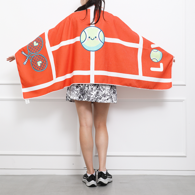 비밀공간 테니스 수건 타올 타월 테니스용품, 브라운, 1개