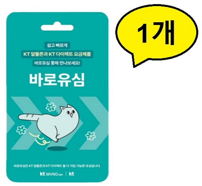 KT 바로유심(셀프개통) 1개