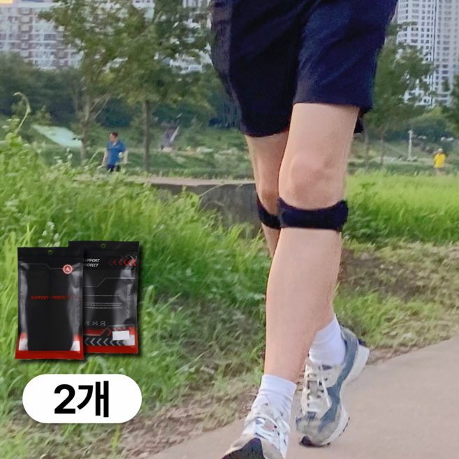 베리픽스 슬개골 무릎보호대, 블랙, 2개