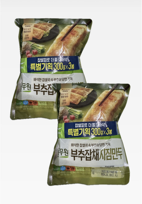 풀무원 부추잡채 지짐만두 300g 6개