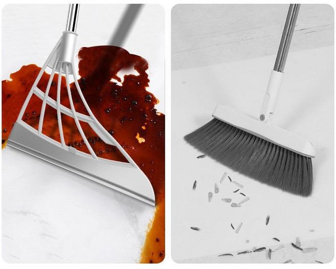 바름컴퍼니 실리콘 빗자루 고무 물청소 먼지제거 청소용, 그레이, 1개