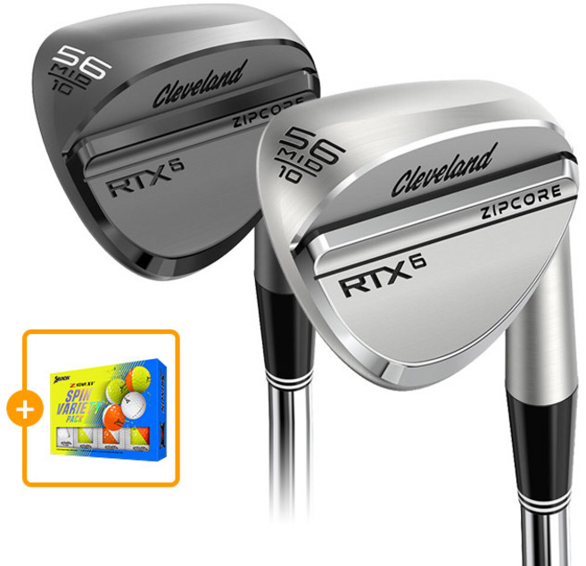 클리브랜드 2023년 RTX 6 ZIPCORE 웨지, (블랙사틴) NS PRO 56도(MID)