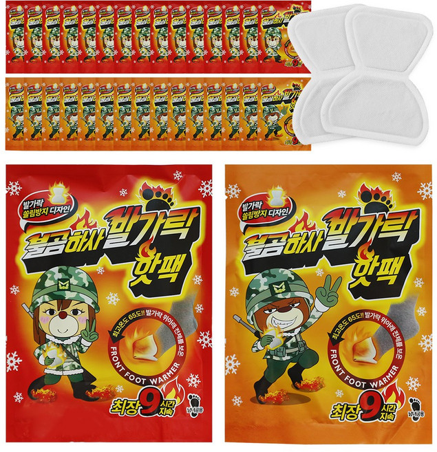 불곰하사 발가락 핫팩, 30세트