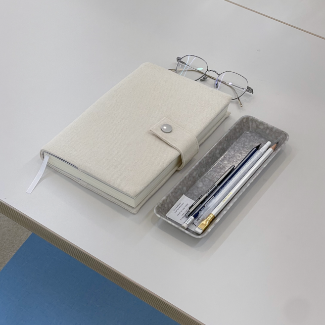 미니모스 패브릭 북커버 책커버, 1개, 아이보리