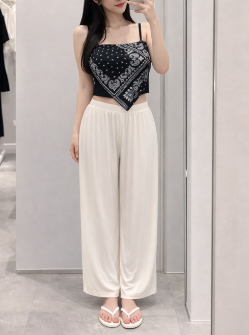 페이즐리 튜브탑 나시 스카프 탑 비치웨어 워터밤 바캉스 4color