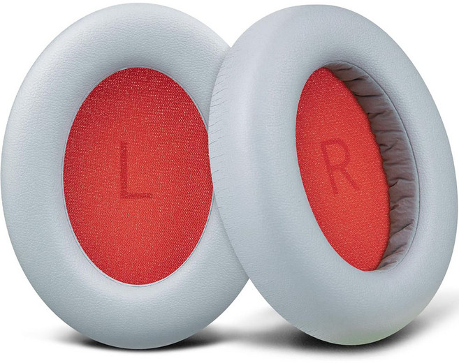 SOULWIT 교체용 이어패드-호환 모델 원모어 1MORE SonoFlow/SonoFlow SE 헤드폰 호환 부드러운 단백질 가죽 및 소음 차단 폼 포함 1쌍, Grey, 1세트, PL