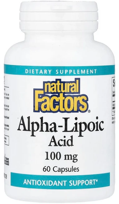 Natural Factors 알파리포산 100mg 캡슐 60정 NFS-02095, 1 - 쿠팡