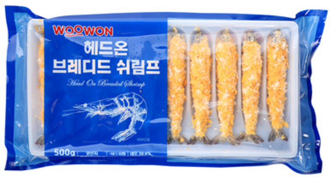우원 브레디드쉬림프 50g 10미, 500g, 2개