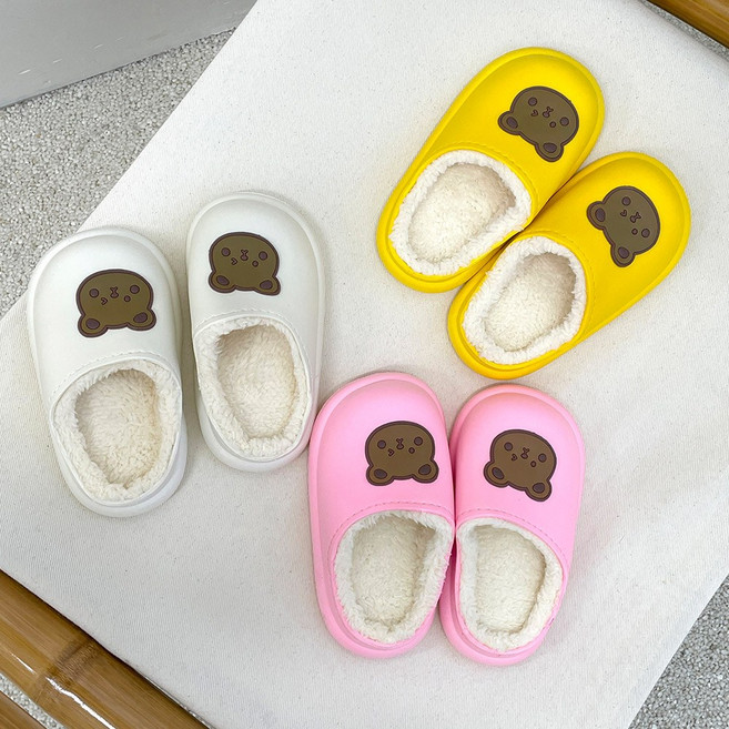 아동 곰돌이 EVA 털 슬리퍼 방한화 거실화 어린이집 유치원 겨울 실내화 dd774