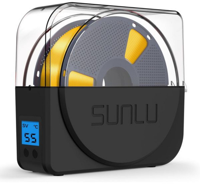 SUNLU 필라멘트 건조기 박스 3D 프린터 필라멘트용 S1 플러스 팬 디자인 저장함 175mm 285mm 300mm PLA PETG ABS 건조 가능 프린팅용 검정색, Black, 1개