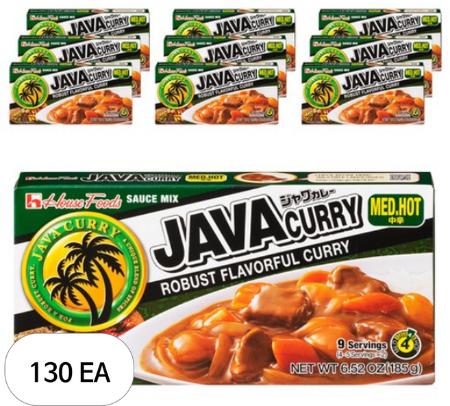 House 자바 카레 약간매운맛, 185g, 130개