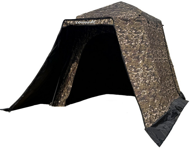 하이캠프 국산 자동 낚시텐트 풀플라이 포함, 블랙코팅 밀리터리