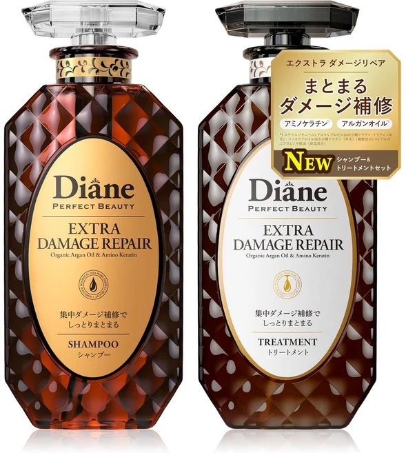 다이안 샴푸 X 트리트먼트 2종세트 퍼펙트 뷰티 엑스트라 데미지 리페어 세트 450ml, 1세트 - 쿠팡