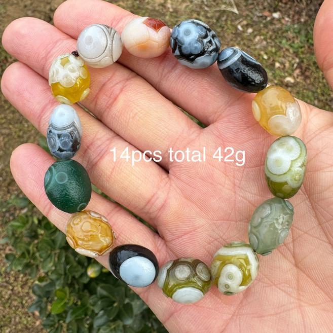 천연 그린 사르도닉스 알샤 고비 마노석 표본 에너지 크리스탈 힐링 스톤 정원 장식 GK1-22 올리브 오일 관리, [13] GK215