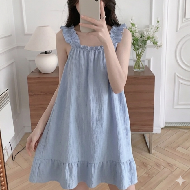 순면 나시 원피스 잠옷