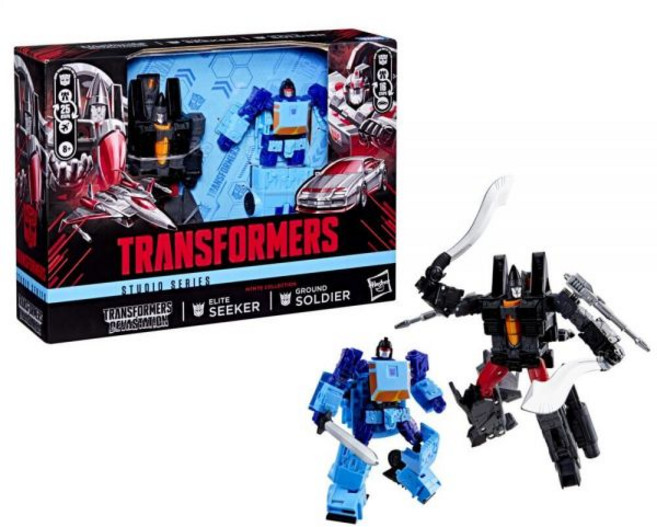 Transformers 스튜디오 시리즈 MTMTE 컬렉션 그라운드 솔저 및 엘리트 시커 2팩 데버테이션 게임 에디션 11.4cm(4.5인치) 및 16.5cm(6.5인치), Transformers 스튜디오 시리즈 MTMTE 컬렉