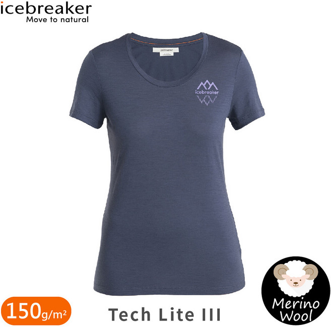 Icebreaker Tech Lite III U領短袖上衣 150g/m² 美麗諾羊毛