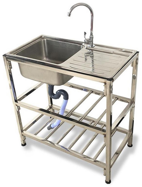 스텐 싱크대 업소용 씽크대 야외 세정대 야외 주방 개수대, 1개