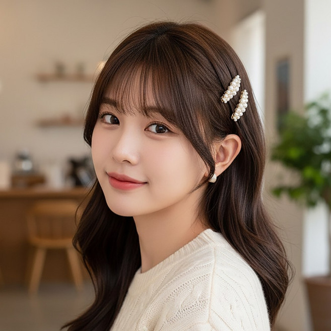 미다미 [1+1 지퍼백 세트] 로맨틱 펄 포인트 자동핀