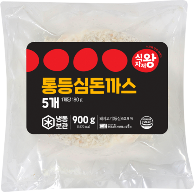 식자재왕 통등심돈까스, 5개, 180g