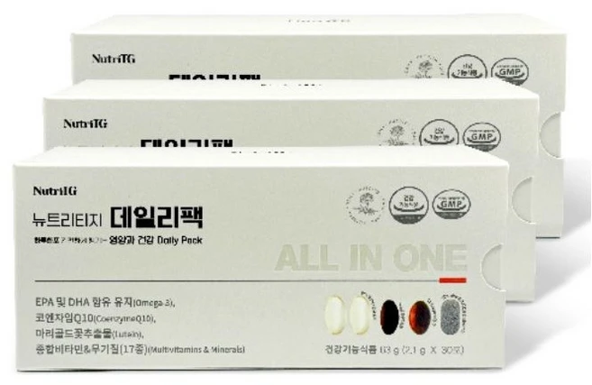뉴트리티지 데일리팩 올인원 (하루 한포 간편하게 챙기는 하루 영양과 건강), 3박스, 30회분 - 쿠팡