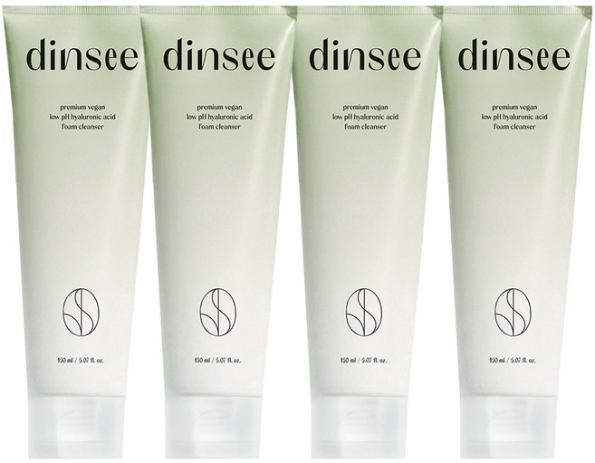 [딘시] 프리미엄 비건 약산성 히알루론산 폼클렌저 150ml, 4개