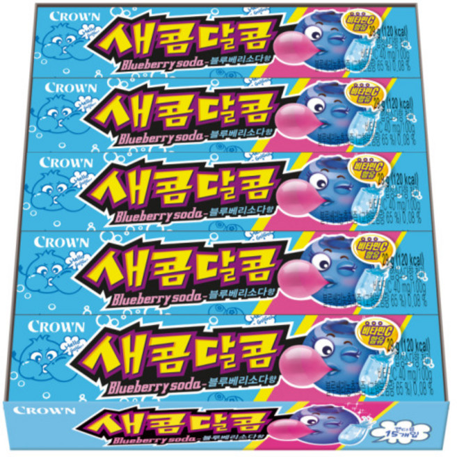 크라운 새콤달콤 블루베리소다, 29g, 15개