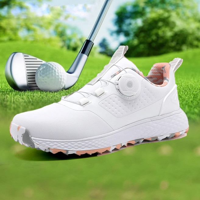 JUN ZUN 보아 다이얼 스파이크리스 여성 남성골프화 방수 미끄럼방지 경량 발편한 아웃도어 훈련 운동화