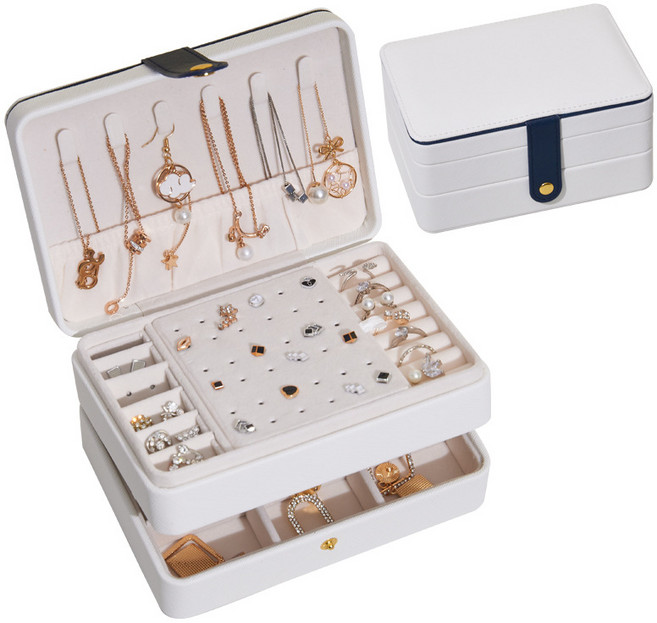 NY STYLE 프리미엄 3단 pu가죽 주얼리 보관함