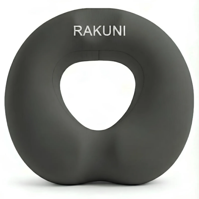 [말랑말랑] 라쿠니 메모리폼 도넛 방석, 1개, 다크차콜