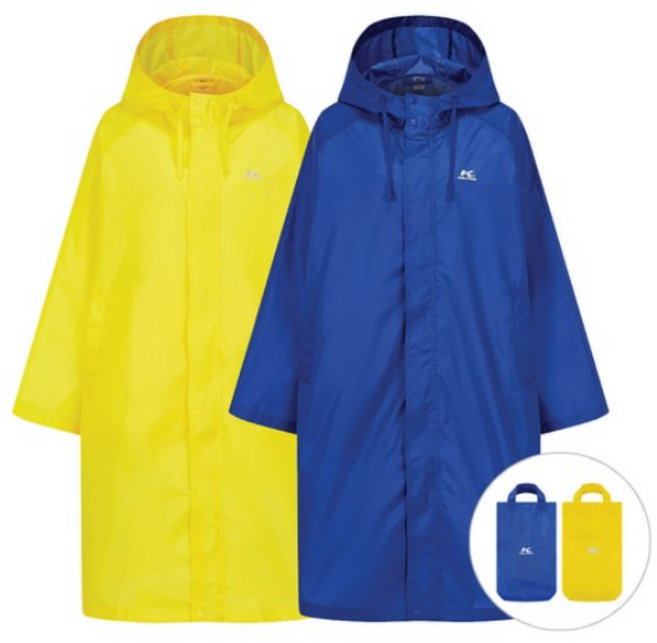 5층 콜핑 남여공용 레인코트_KFA4034U _송파점, 5개, 로얄블루, 옐로우