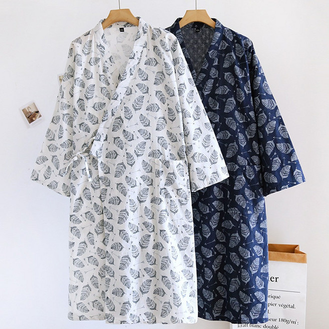 로리돌스 프리미엄 남성 유카타 잠옷. 로브 나이트 가운 홈웨어 파자마세트