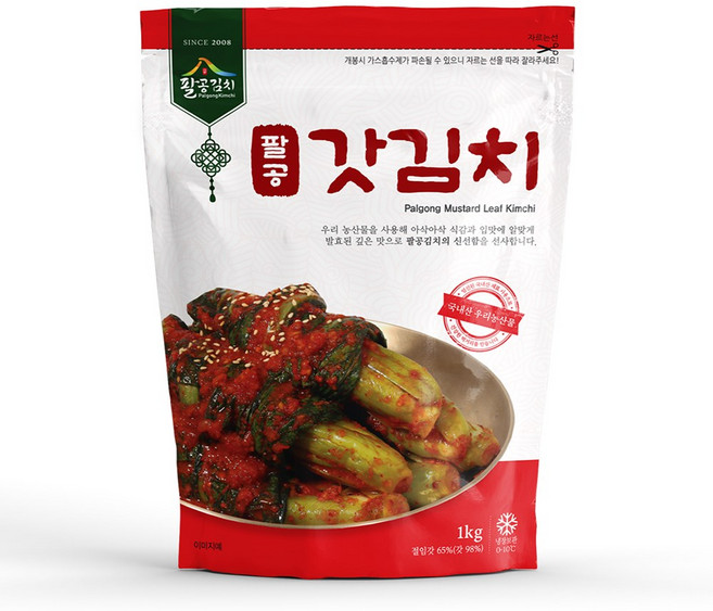팔공 갓김치 1kg (NEW 파우치), 1개