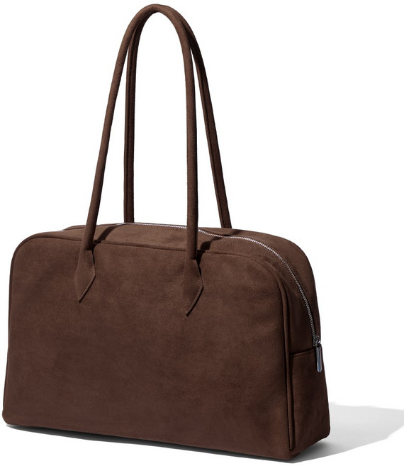 렌느 스웨이드 빅숄더백 사각 보부상 스퀘어백