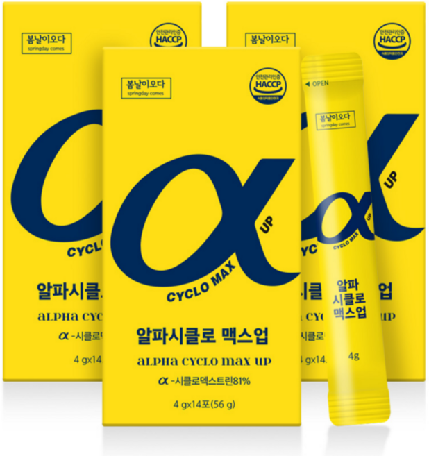 알파CD 알파시클로덱스트린 맥스업 알파시디 알파시클로 알파사이클로 분말 파우더, 3박스, 56g