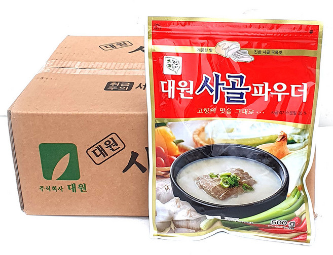 대원 사골파우다 사골분말 500g, 10개