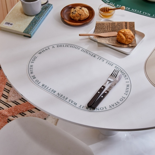 모던하우스 레터링 실리콘 식탁매트 클리어, 1개