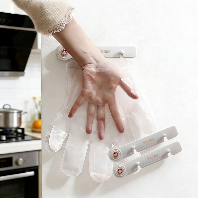 부착한 접착식 벽걸이 장갑 / 설치 간편 어디서든 사용 가능, 1개, 옵션1