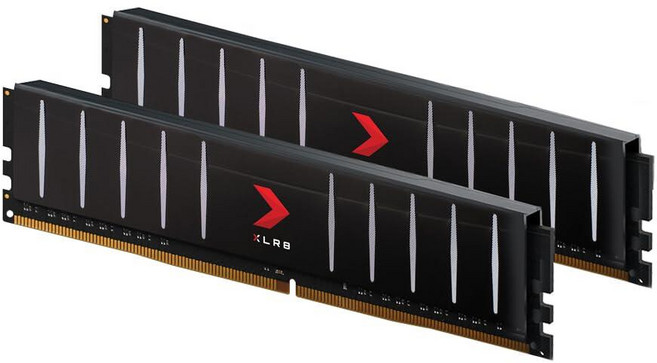 PNY XLR8 게이밍 16gB (2x8gB) DDR4 DRAM 3200MHz (PC425600) CL16 1.35V 로우 프로파일 듀얼 채널 데스크탑 (DIMM) 메모리 키트