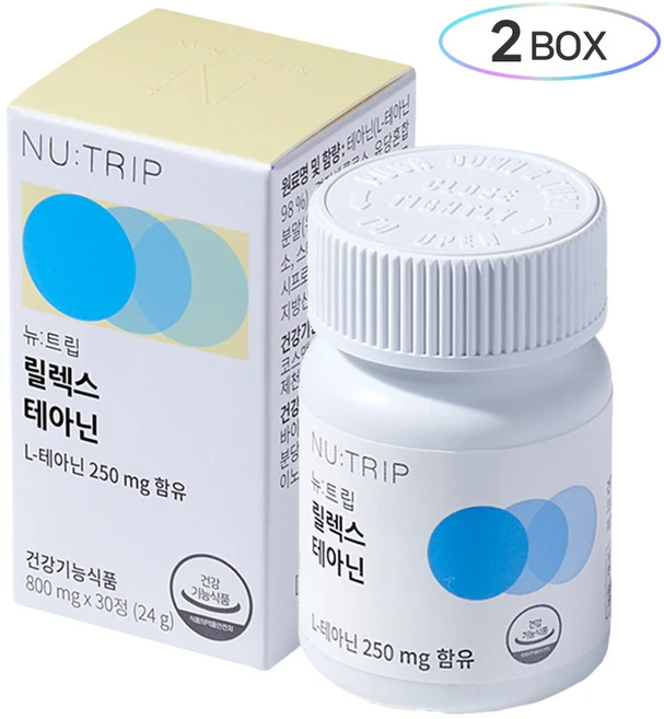 뉴트립 릴렉스 테아닌 800 mg, 2개, 30정 - 쿠팡