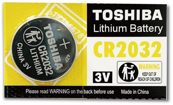 TOSHIBA 東芝 CR2032 鈕扣型鋰電池, 1個, 1入, 1