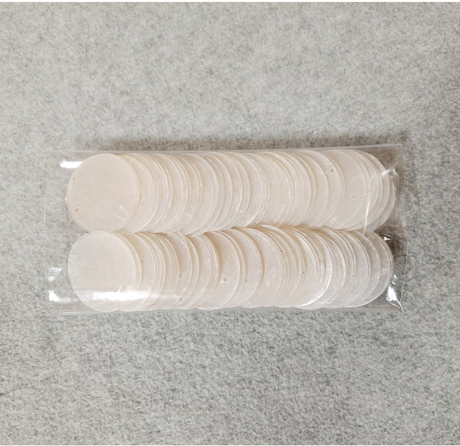 검수 특별가 100개팩 내추럴 화이트 원형 3.5cm 미니자개 썬캐쳐 diy 자개 모빌 만들기 재료 발리 인테리어 모빌