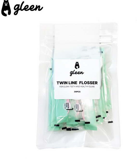 글린 2줄모치실 개별포장 30입(핑크), 1세트, 30개입, 7.7cm