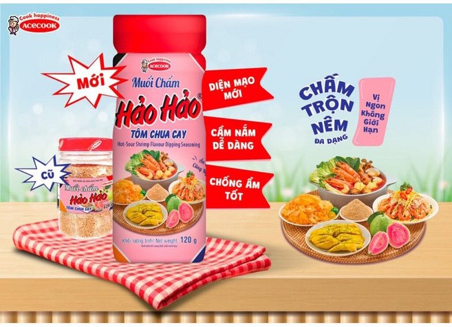 ACECOOK 베트남 매콤한 새우소금 과일소금 muoi hao hao, 2개, 120g