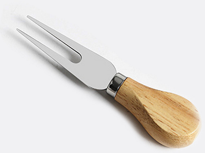 나무 손잡이 세트 오크 치즈 커터 나이프 슬라이서 유용한 요리 도구 주방 4, 04 1pc  fork, 1개