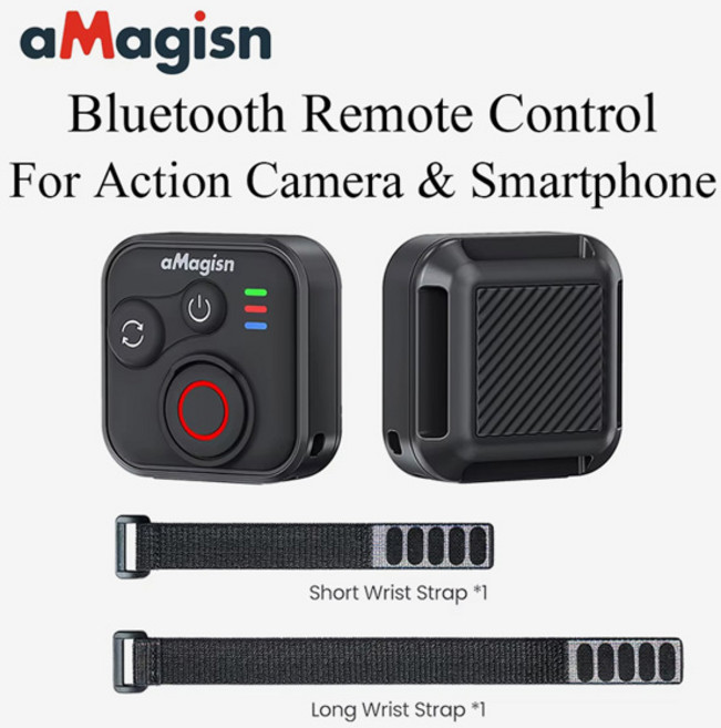 aMagisn 50m 블루투스 리모컨 인스타360 X5 X4 Ace Pro 2 고프로 13 12 11 10 액션 카메라용 iOS 안드로이드 셔터 컨트롤러, [01] 옵션1